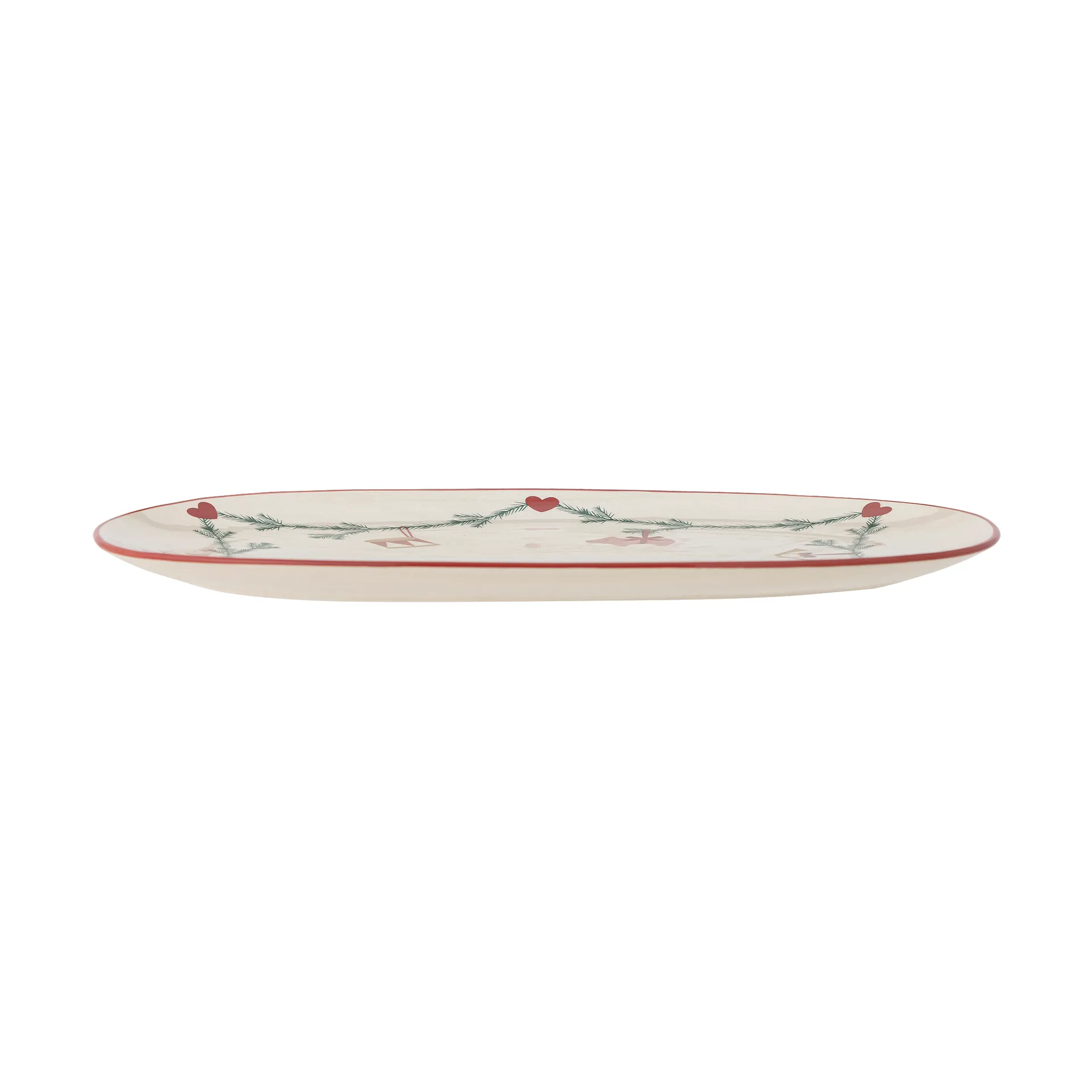 Yule serving tray 38.5x23 cm, White Bloomingville