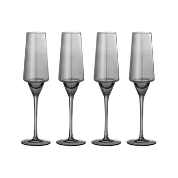 Yvette champagne glass 25 cl 4-pack - grey - Bloomingville