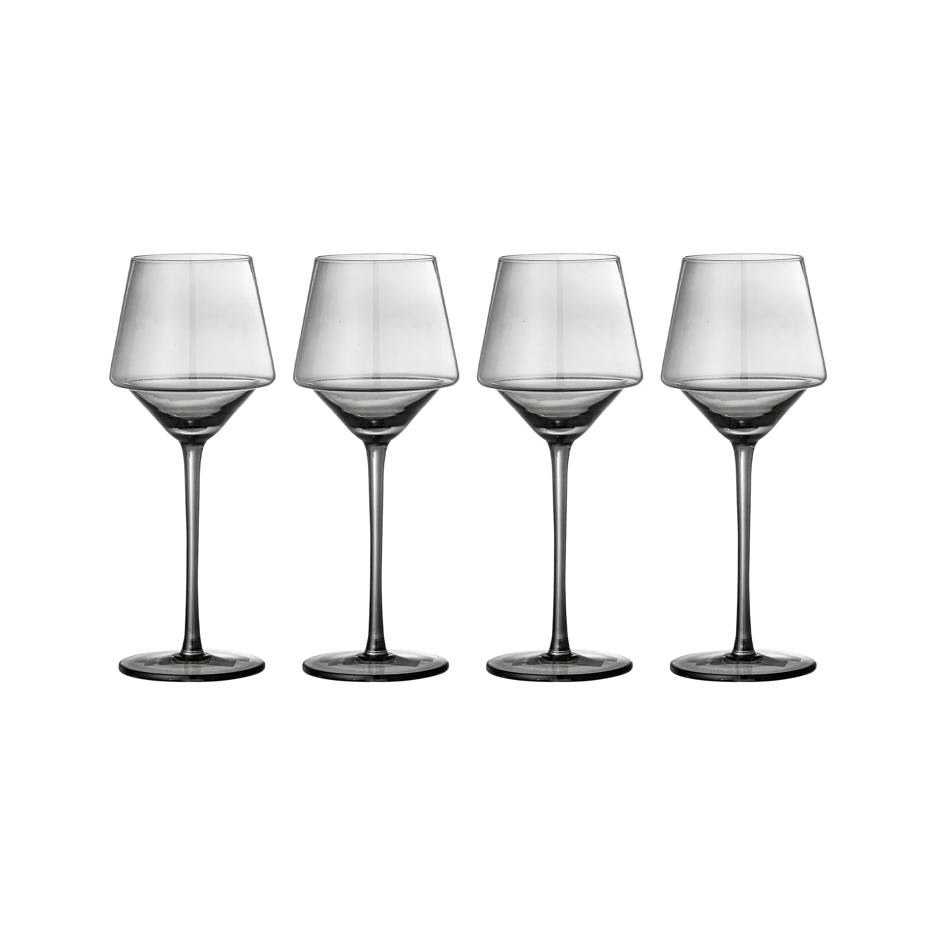 Yvette wine glass 33 cl 4-pack, grey Bloomingville