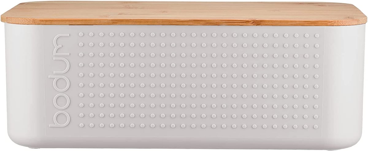 Bodum Bistro bread Box with bamboo lid White