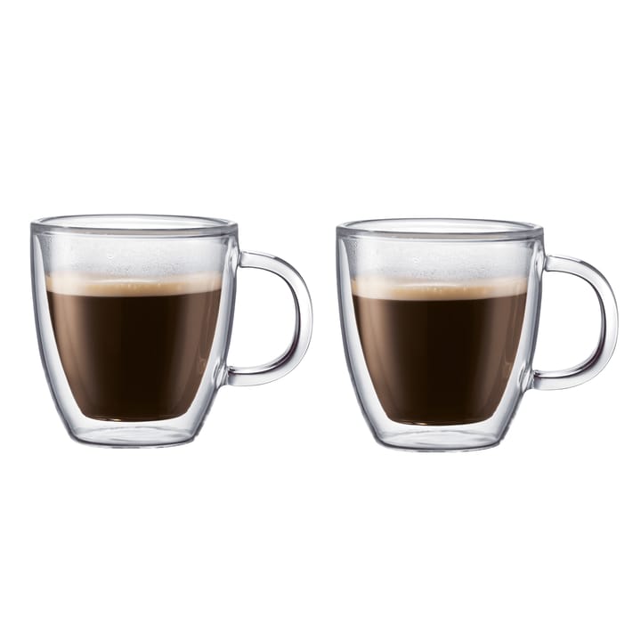 Bistro double wall glass with handle 2-pack - 0.3 l - Bodum