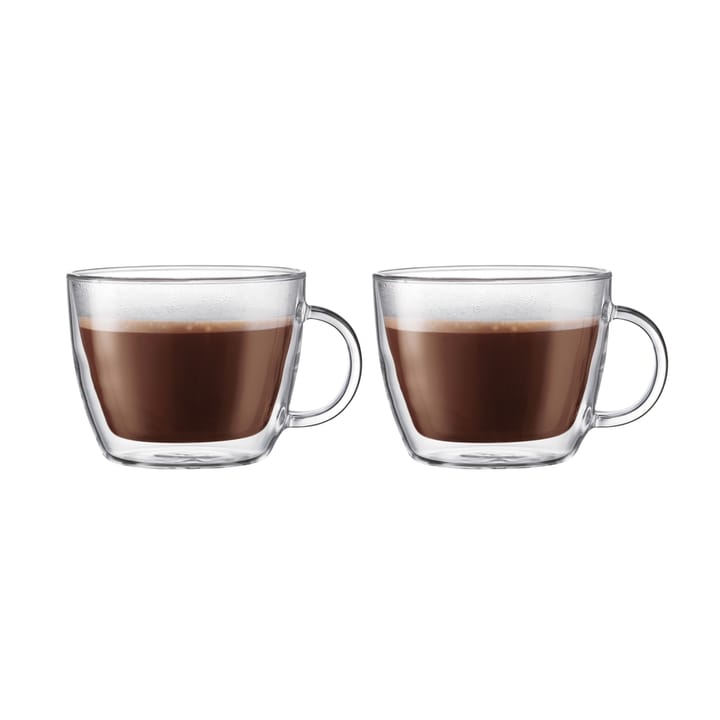 Bistro double walled latte cup with handle 45 cl - 2-pack - Bodum
