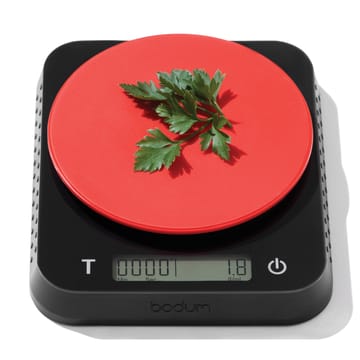 Bistro kitchen scale 13x15.7 cm - Black-red - Bodum