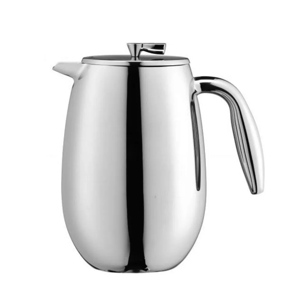 Bodum Columbia coffee press shiny 8 cups | Scandinavian Design | Silver-coloured