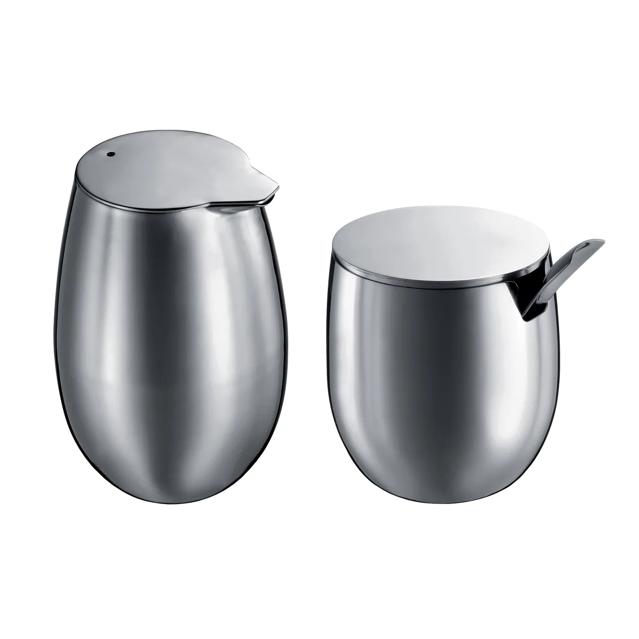 Bodum Columbia sugar & creamer set matte | Scandinavian Design | Sugar bowls | Silver-coloured