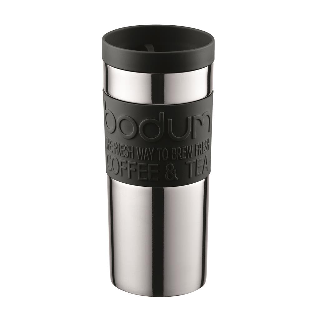 Bodum Travel Mug chrome small black | Scandinavian Design | Thermal flasks & travel mugs | Black