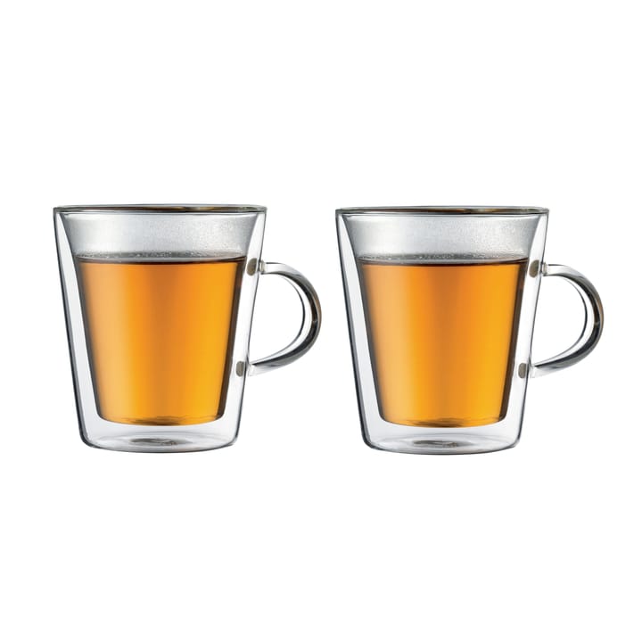 Canteen double wall glass with handle 2-pack - 0.2 l - Bodum