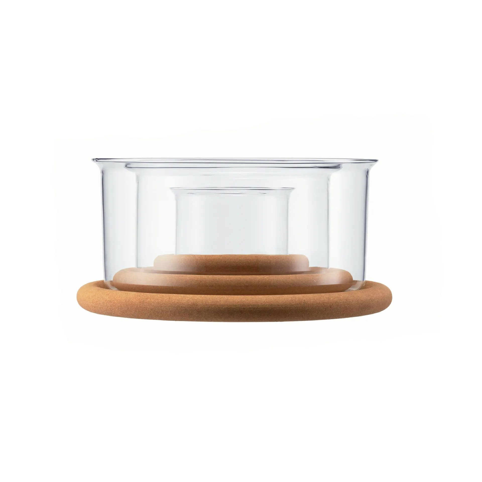 Hot Pot bowl set with cork lid 3-pack, Glas Bodum