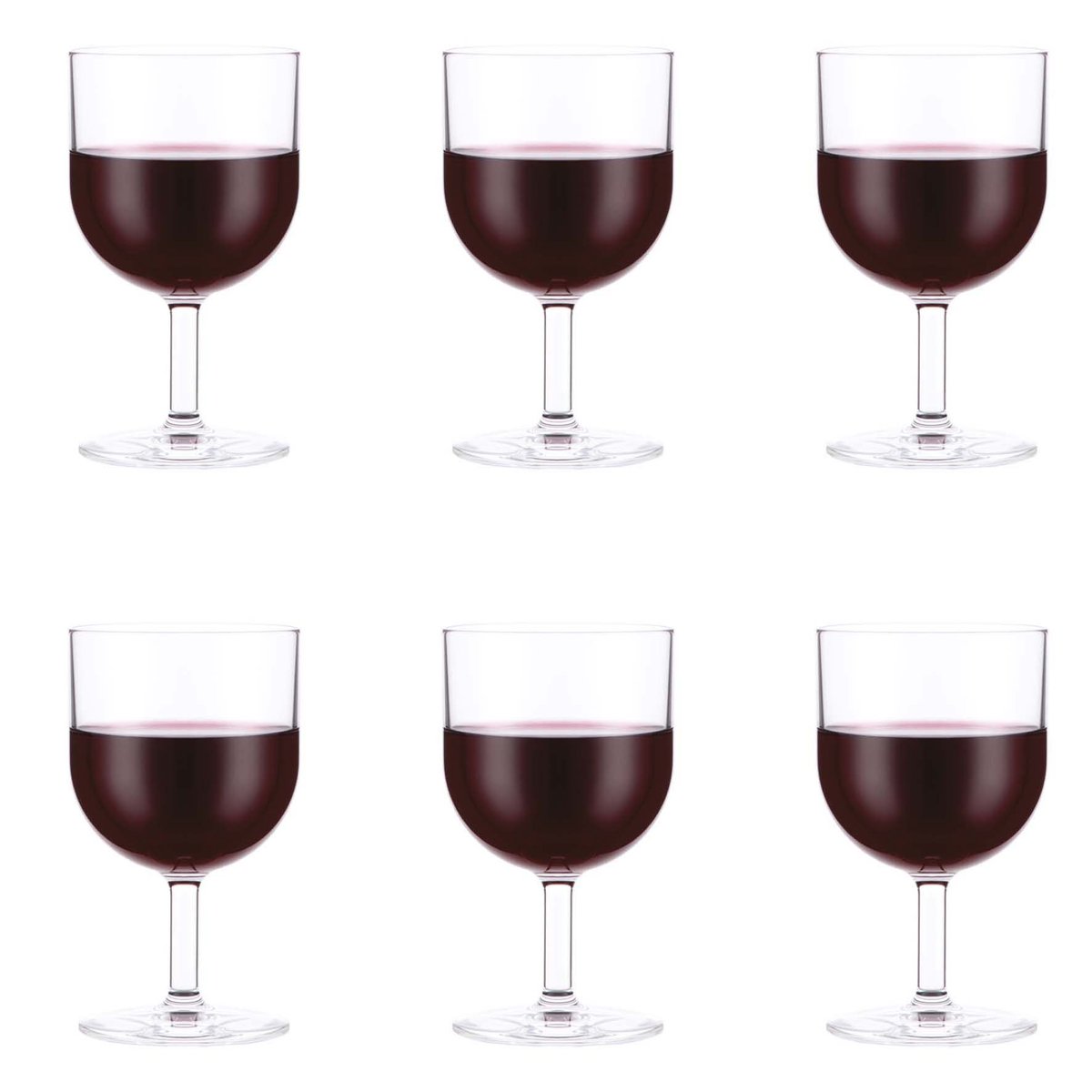 Bodum Oktett red wine glass 6-pack 25 cl | Scandinavian Design | Wine glasses | Transparent