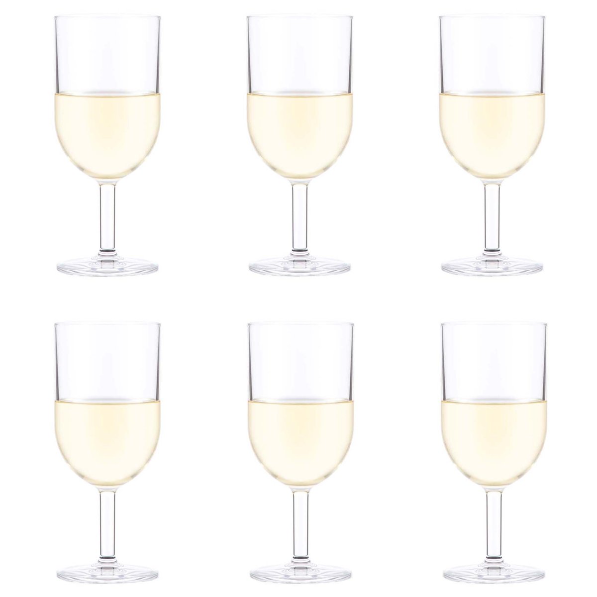 Bodum Oktett white wine glass 6-pack 23 cl | Scandinavian Design | Wine glasses | Transparent