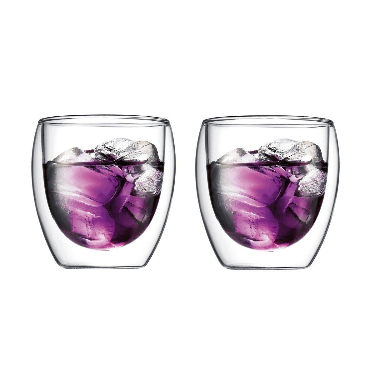 Bodum Pavina double wall glass 2-pack 25 cl | Scandinavian Design | Drinking glasses & tumblers | Transparent