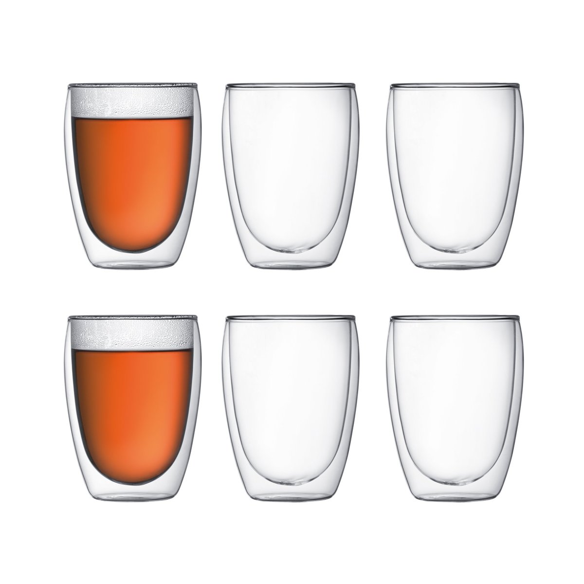 Bodum Pavina double wall glass 6-pack 0.35 l | Scandinavian Design | Drinking glasses & tumblers | Transparent