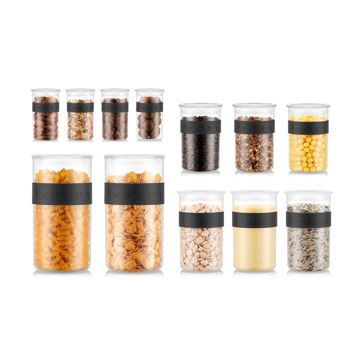Bodum Presso storage jar with lid 12 parts Clear