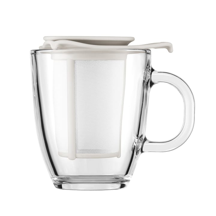 Yo-Yo tea cup with strainer - white - Bodum