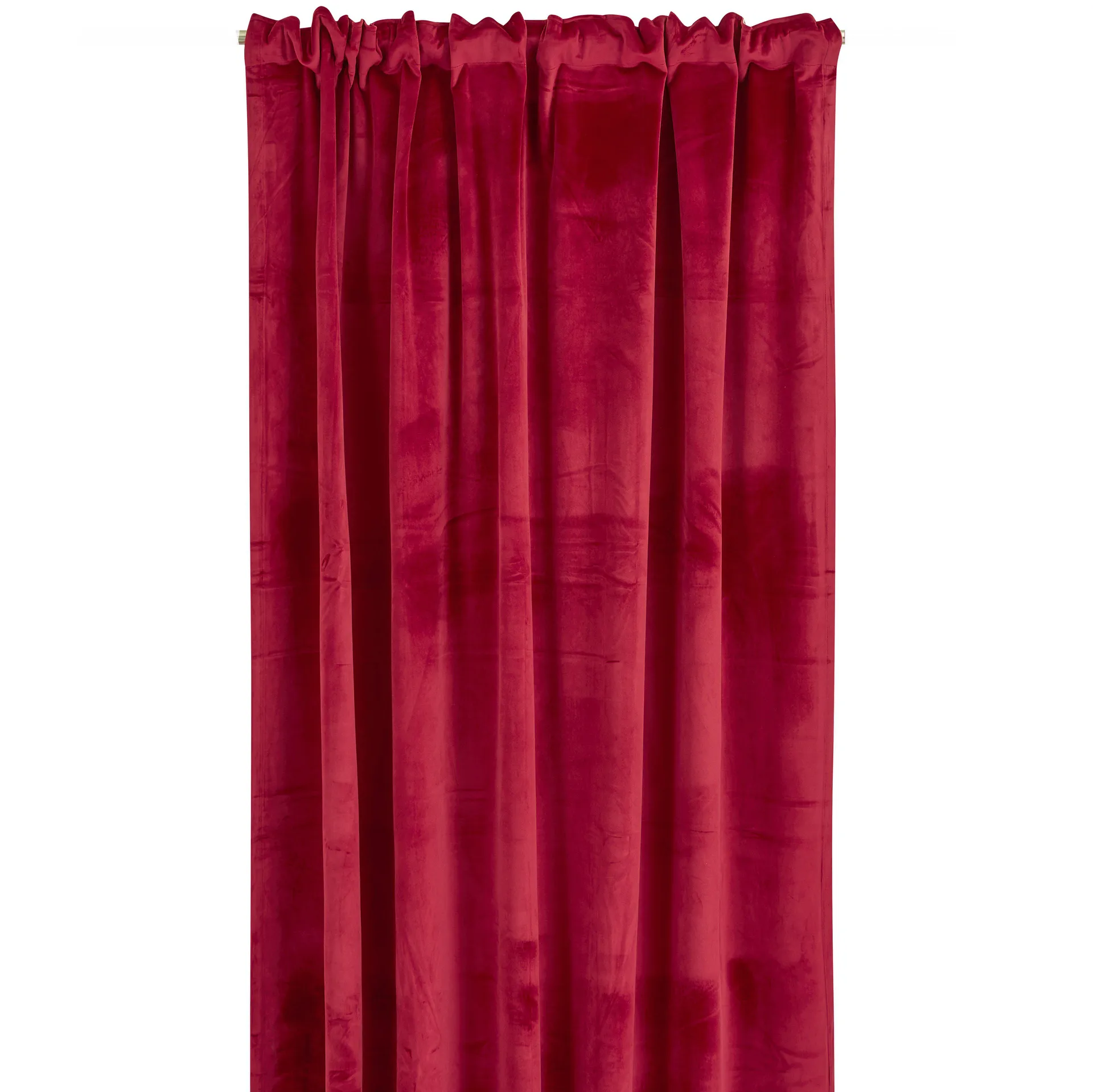 Anna multi-band curtain, red Boel & Jan