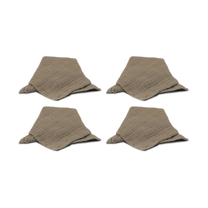 Astrid napkin 40x40 cm 4-pack - Brown - Boel & Jan