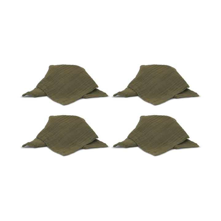 Astrid napkin 40x40 cm 4-pack - Green - Boel & Jan