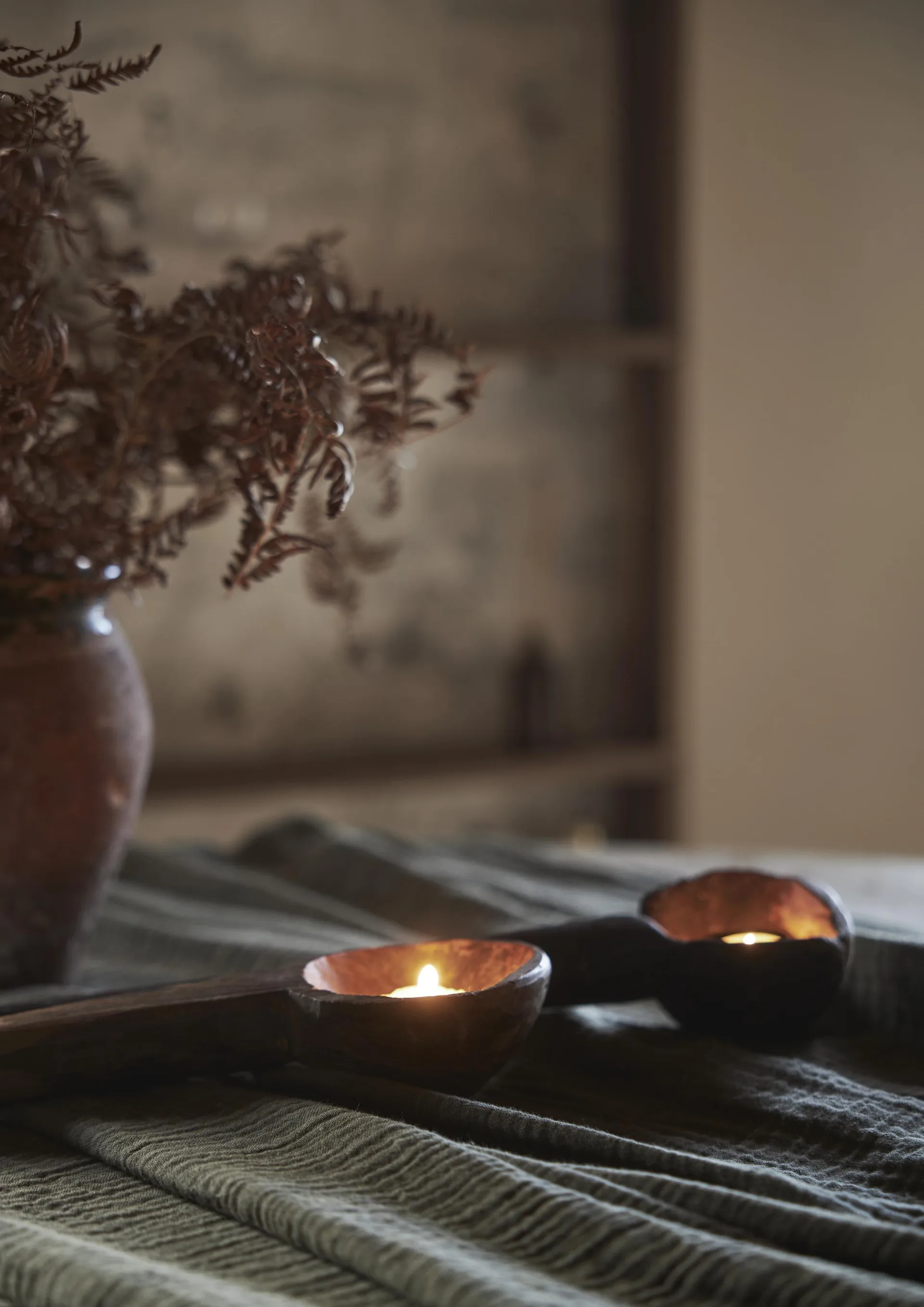 Astrid table cloth 150x310 cm, Dark green Boel & Jan