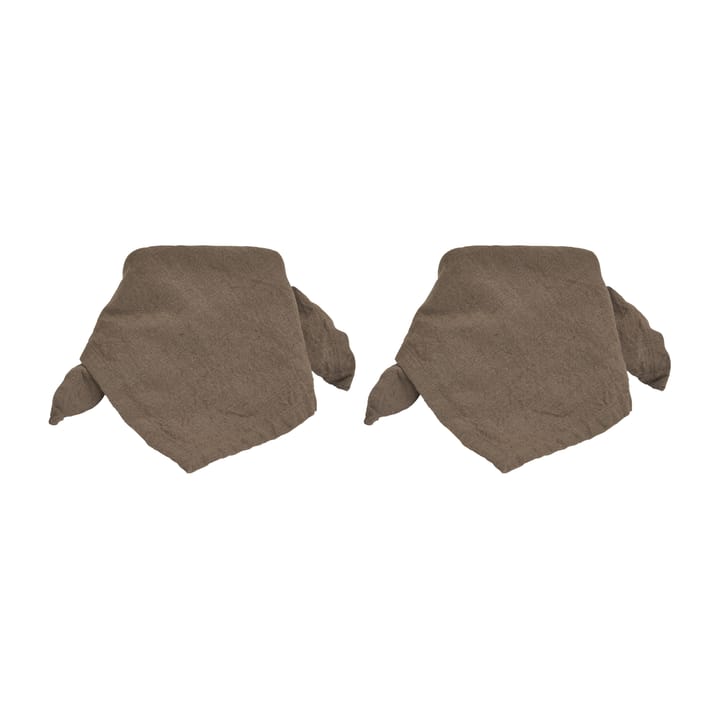 Billie napkin 40x40 cm 2-pack - Brown - Boel & Jan