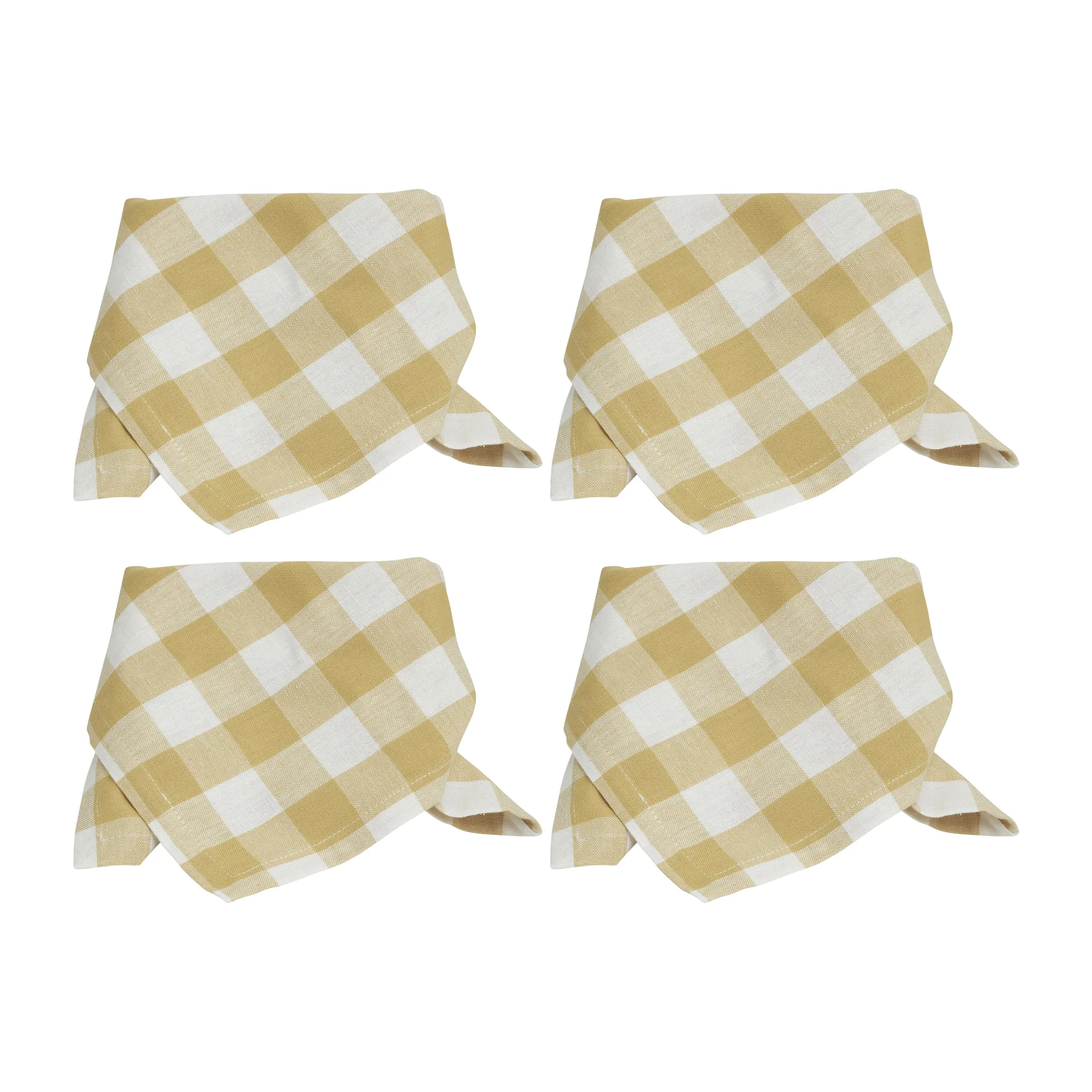 Grete napkin 40x40 cm 4-pack, Yellow Boel & Jan