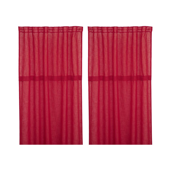 Gunvor curtain length 2-pack - red - Boel & Jan