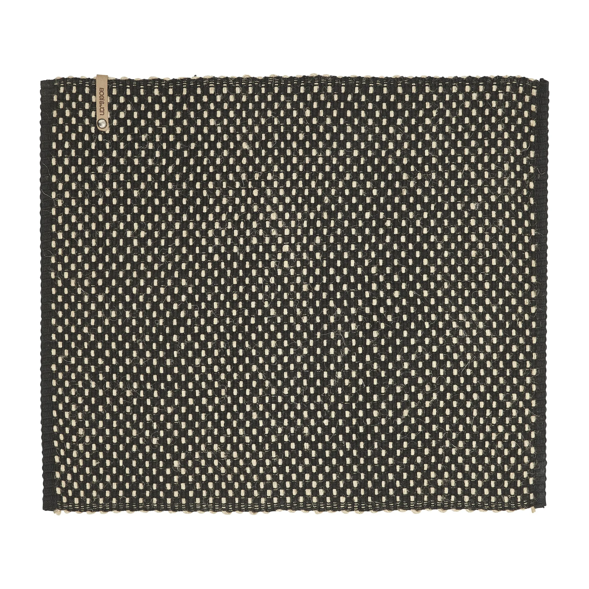 Jute check placemat cotton 35x45 cm, Black Boel & Jan