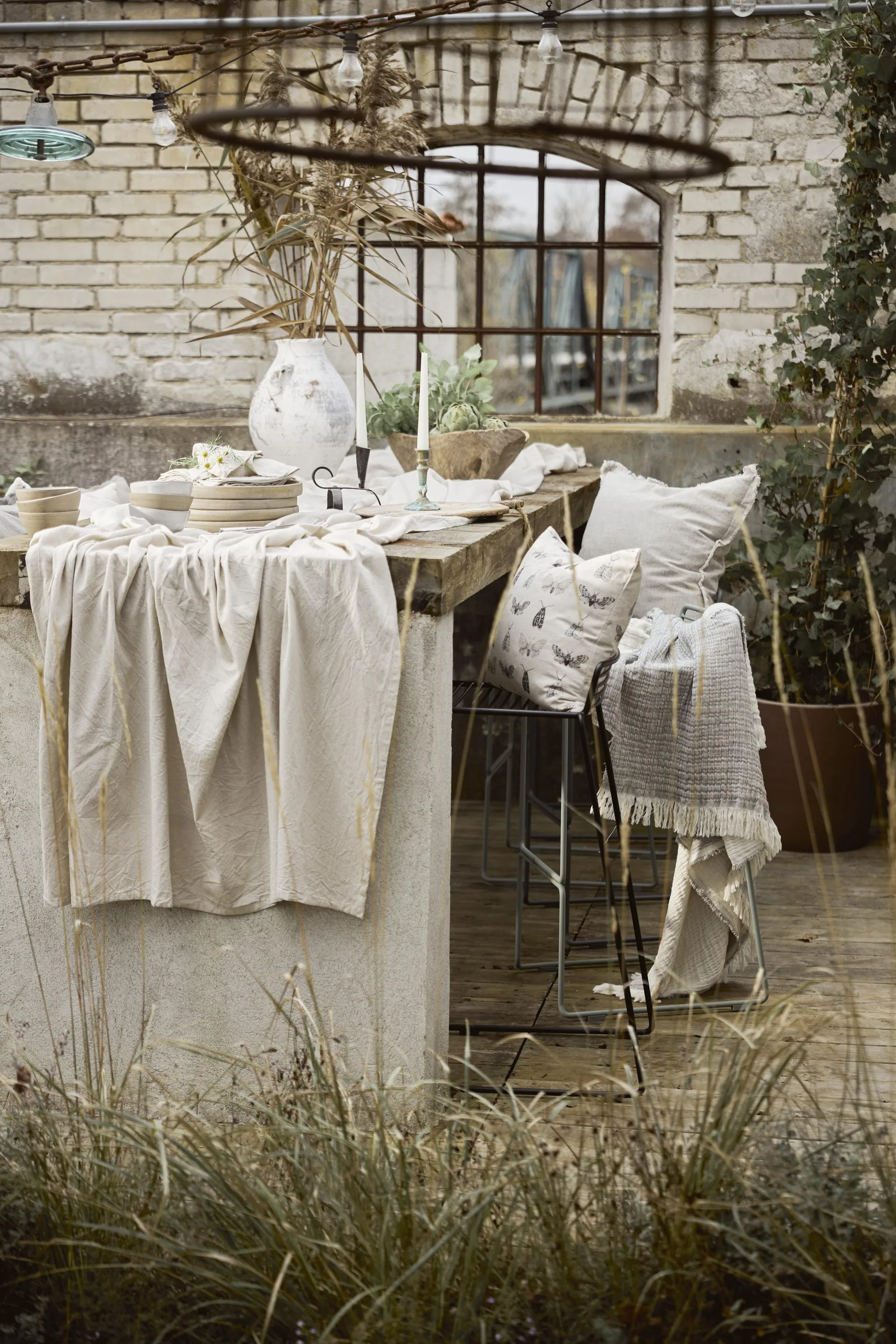 Katsiki pillowcase 50x50 cm, Light grey Boel & Jan