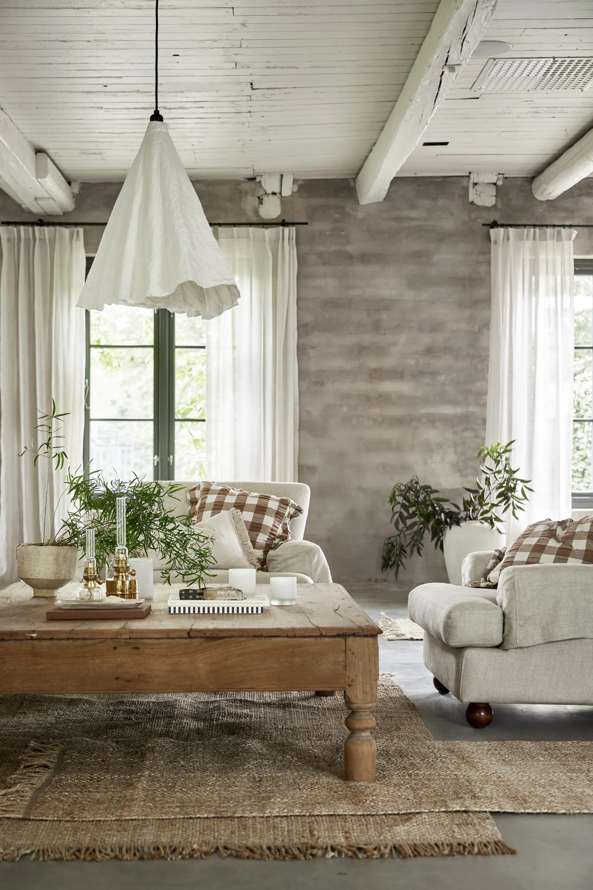 Kullavik cushion cover 45x45 cm, Brown-white Boel & Jan