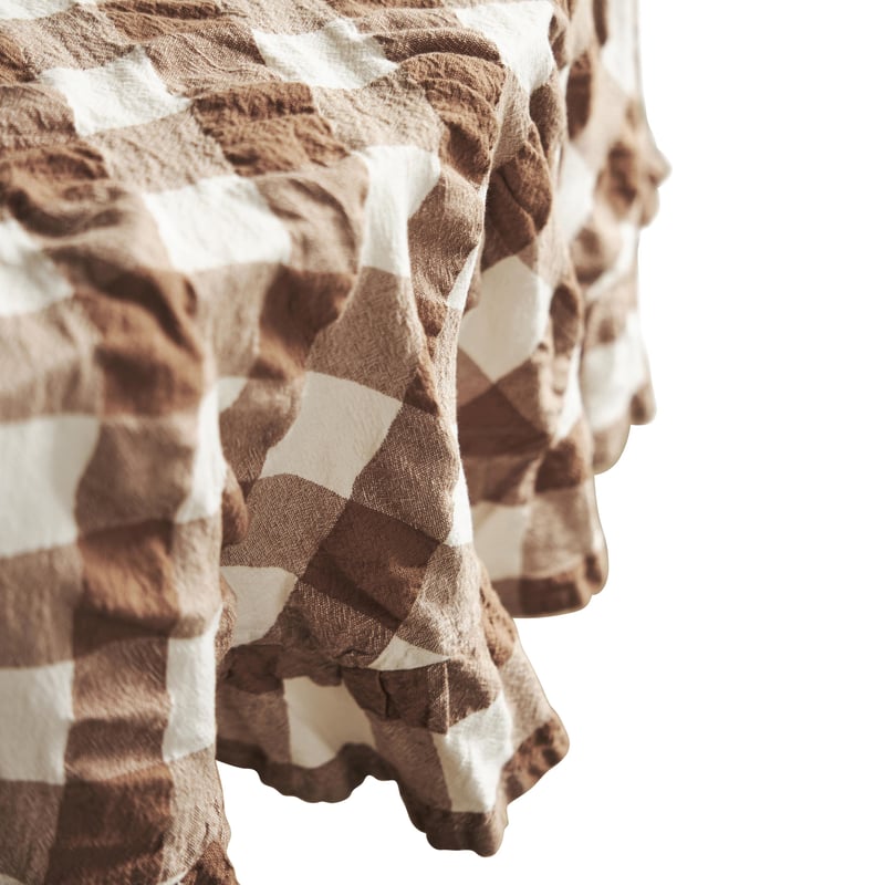 Boel & Jan Kullavik tablecloth Ø170 cm Brown-white