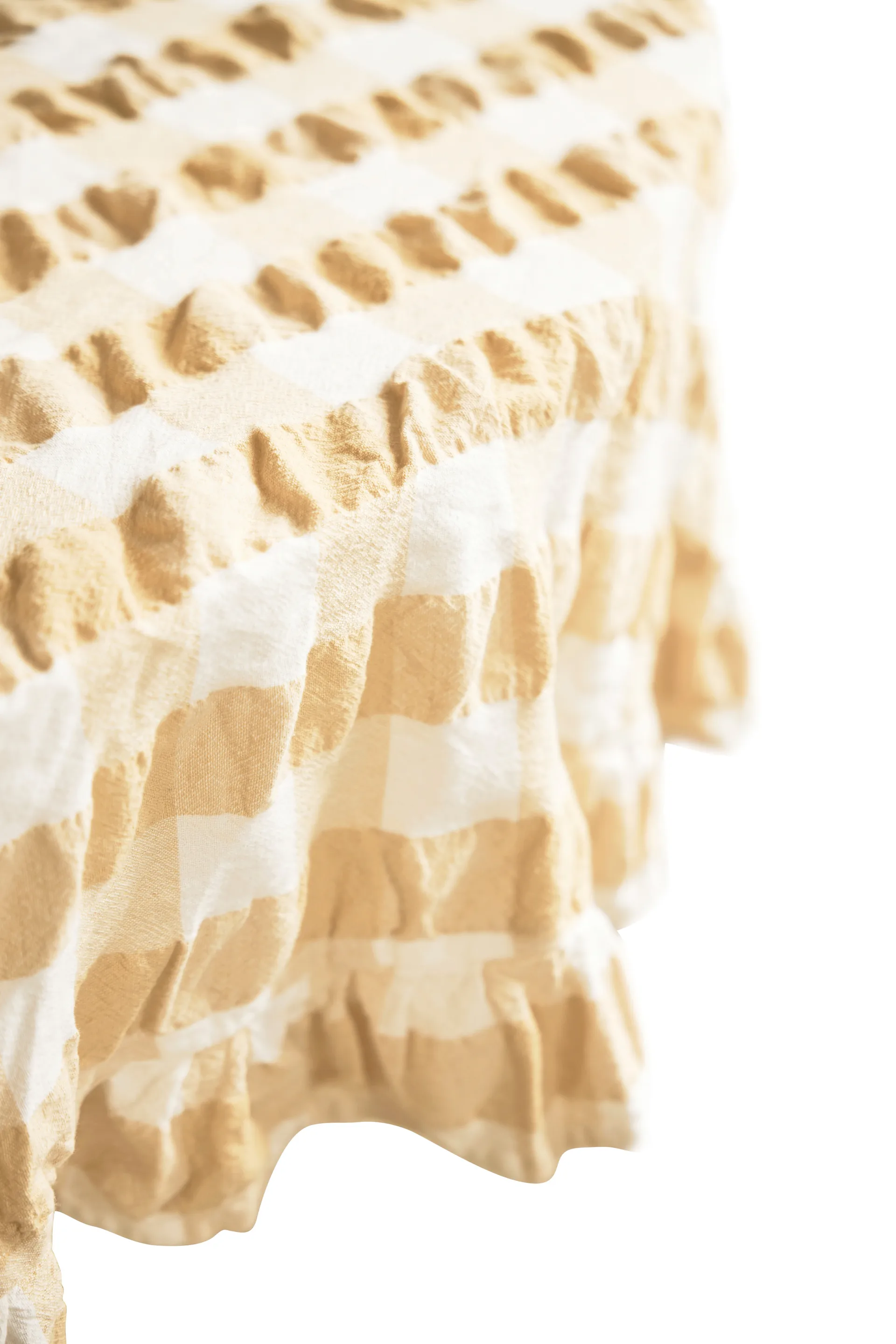 Kullavik tablecloth Ø170 cm, Yellow-white Boel & Jan