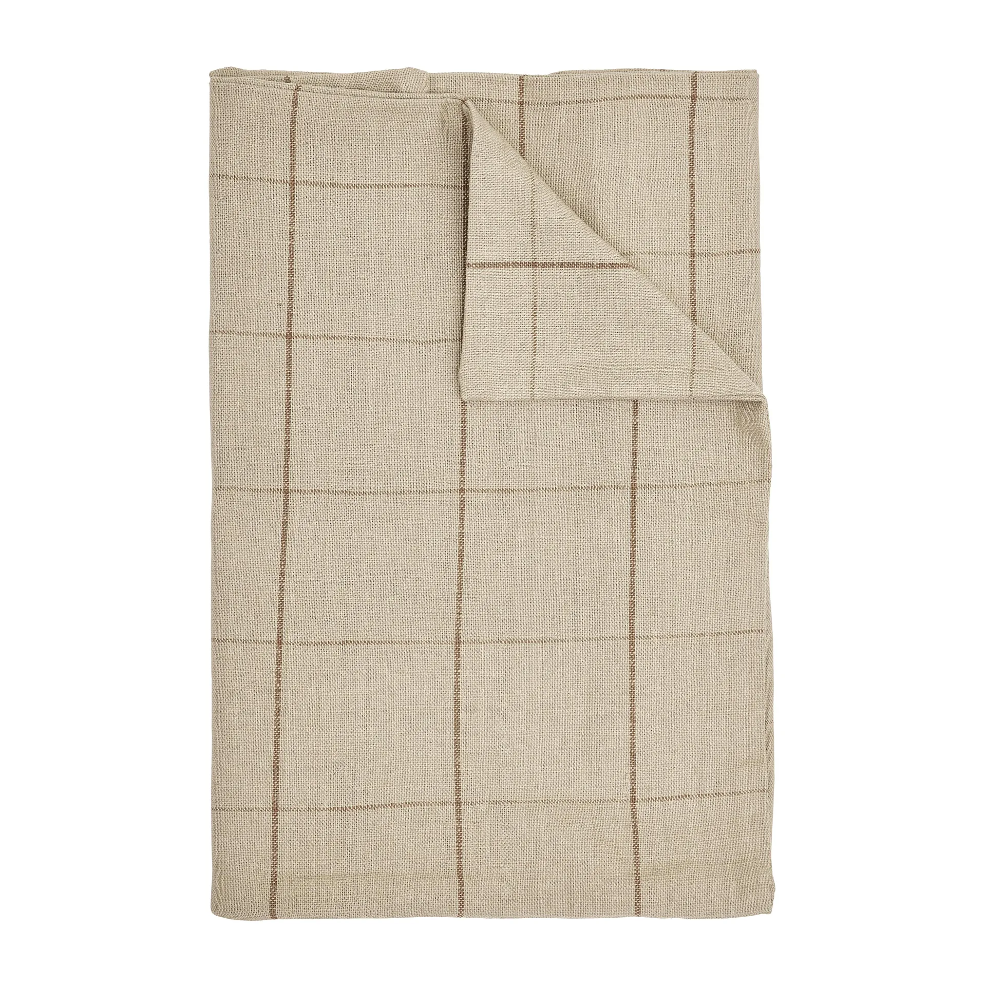 Lunnevik cotton tablecloth 150x150 cm, Beige Boel & Jan