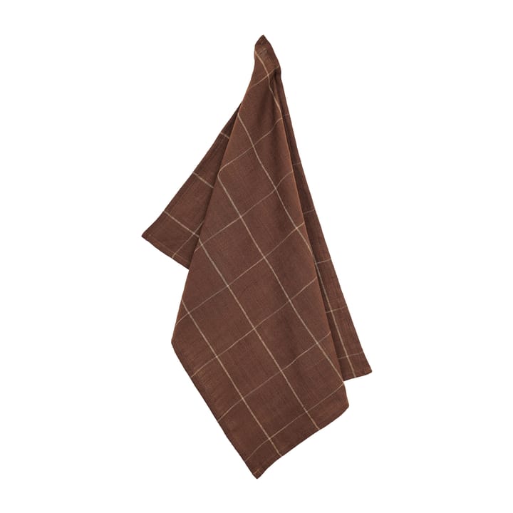 Lunnevik kitchen towel cotton 50x70 cm - Brown - Boel & Jan