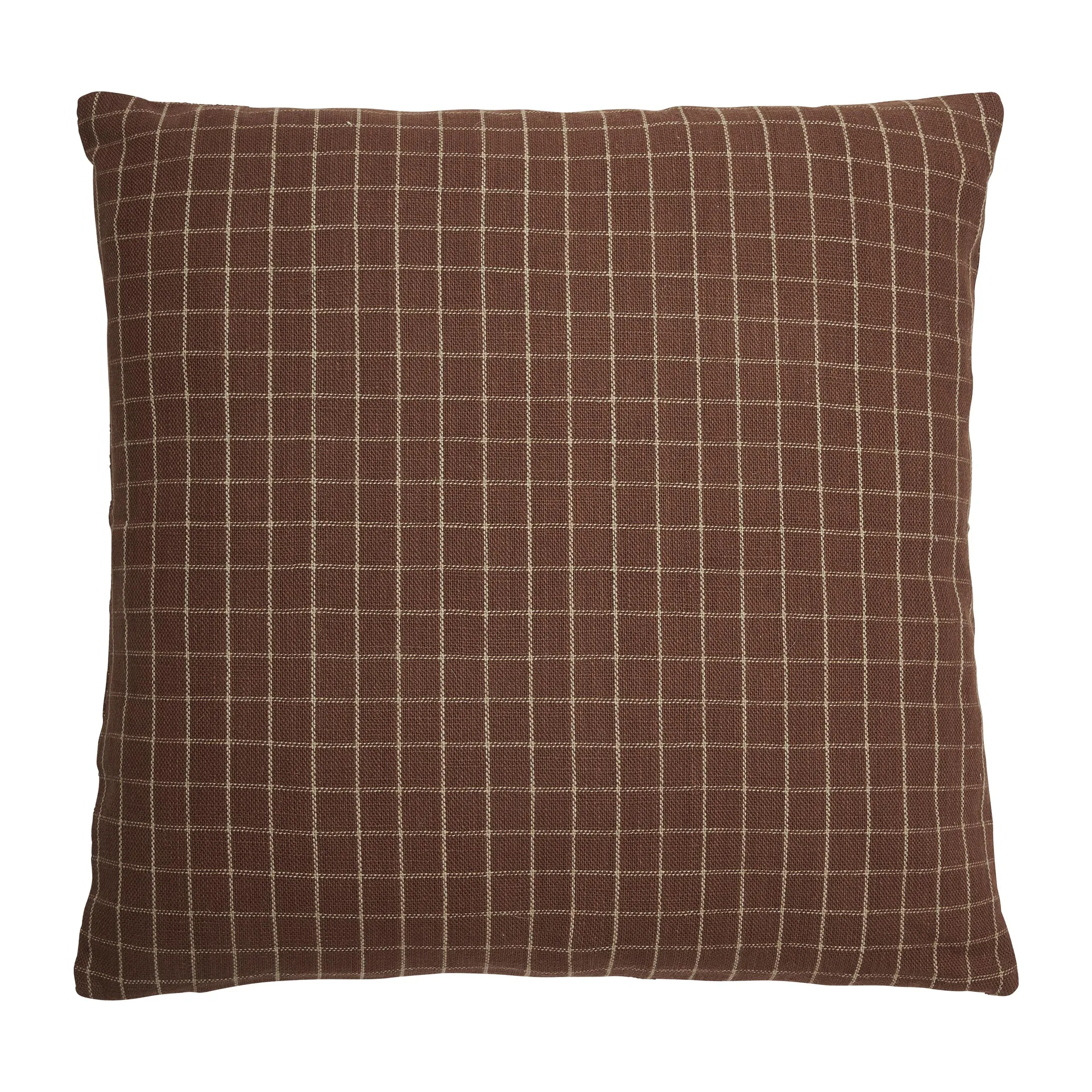 Lunnevik small cushion cover cotton 45x45 cm, Brown Boel & Jan