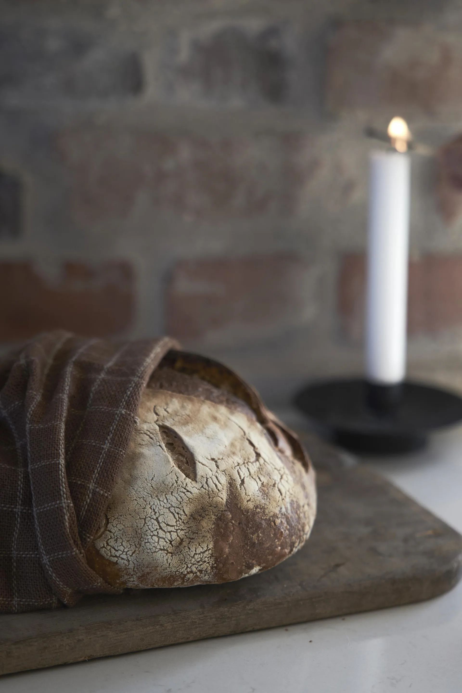 Lunnevik small kitchen towel 50x70 cm, Brown Boel & Jan