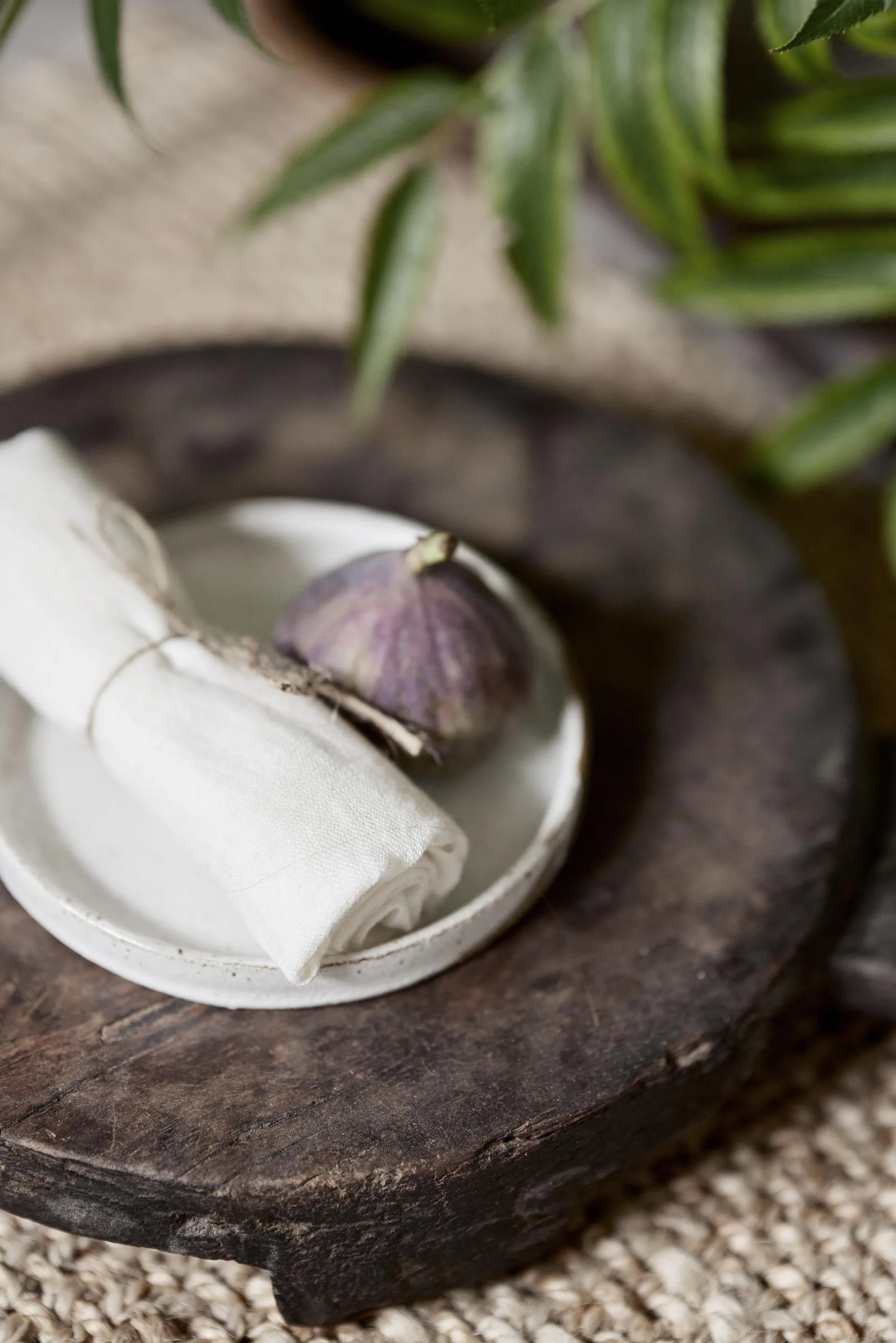 Mandela linen napkin 40x40 cm, White Boel & Jan