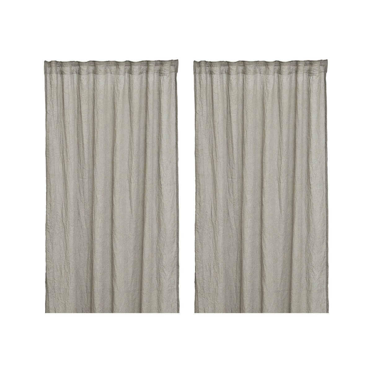 Boel & Jan Mirja curtain 130x275 cm 2-pack grey