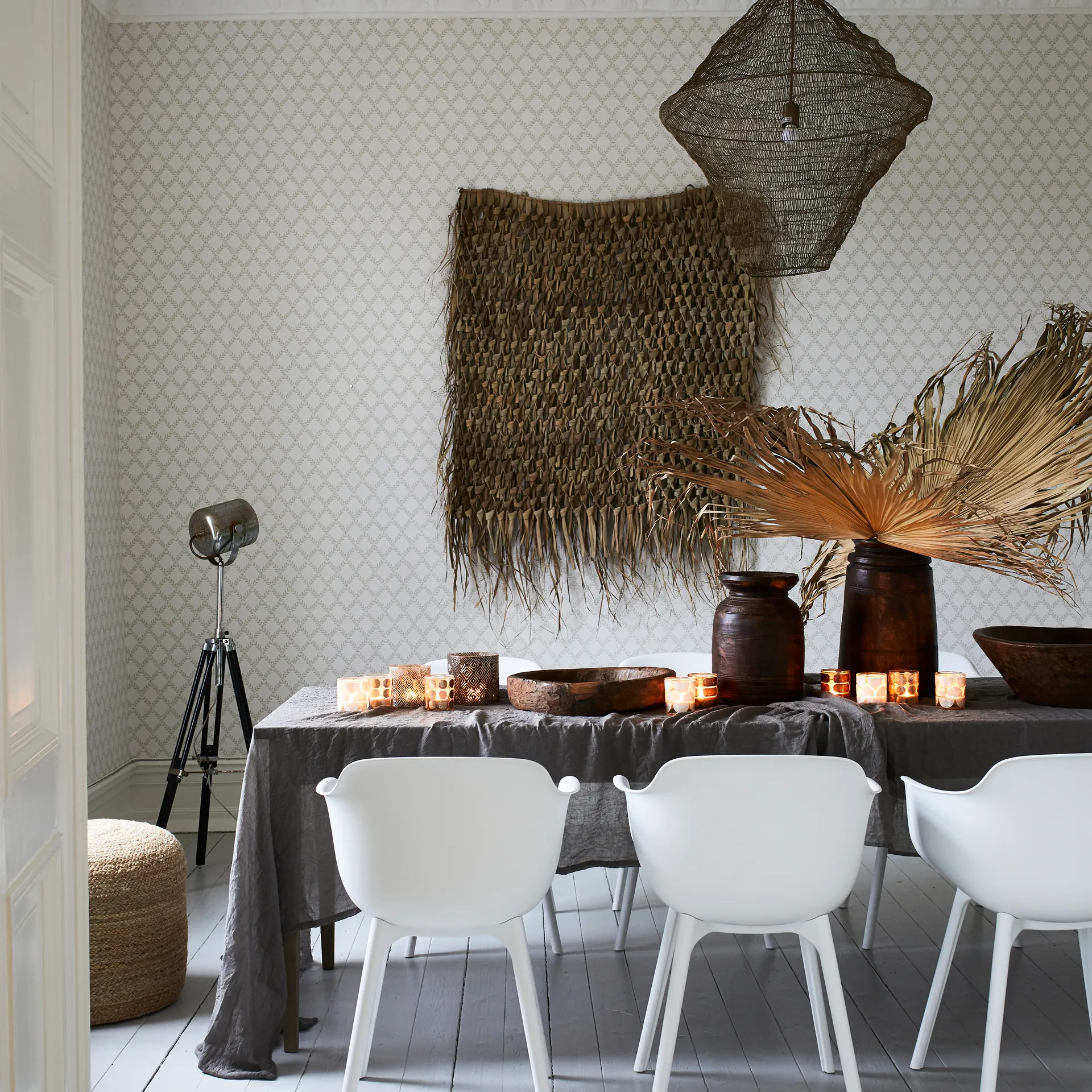 Mirja tablecloth 150x260 cm, grey Boel & Jan