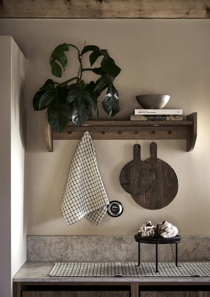 Noor kitchen towel 50x70 cm - Black-Off white - Boel & Jan