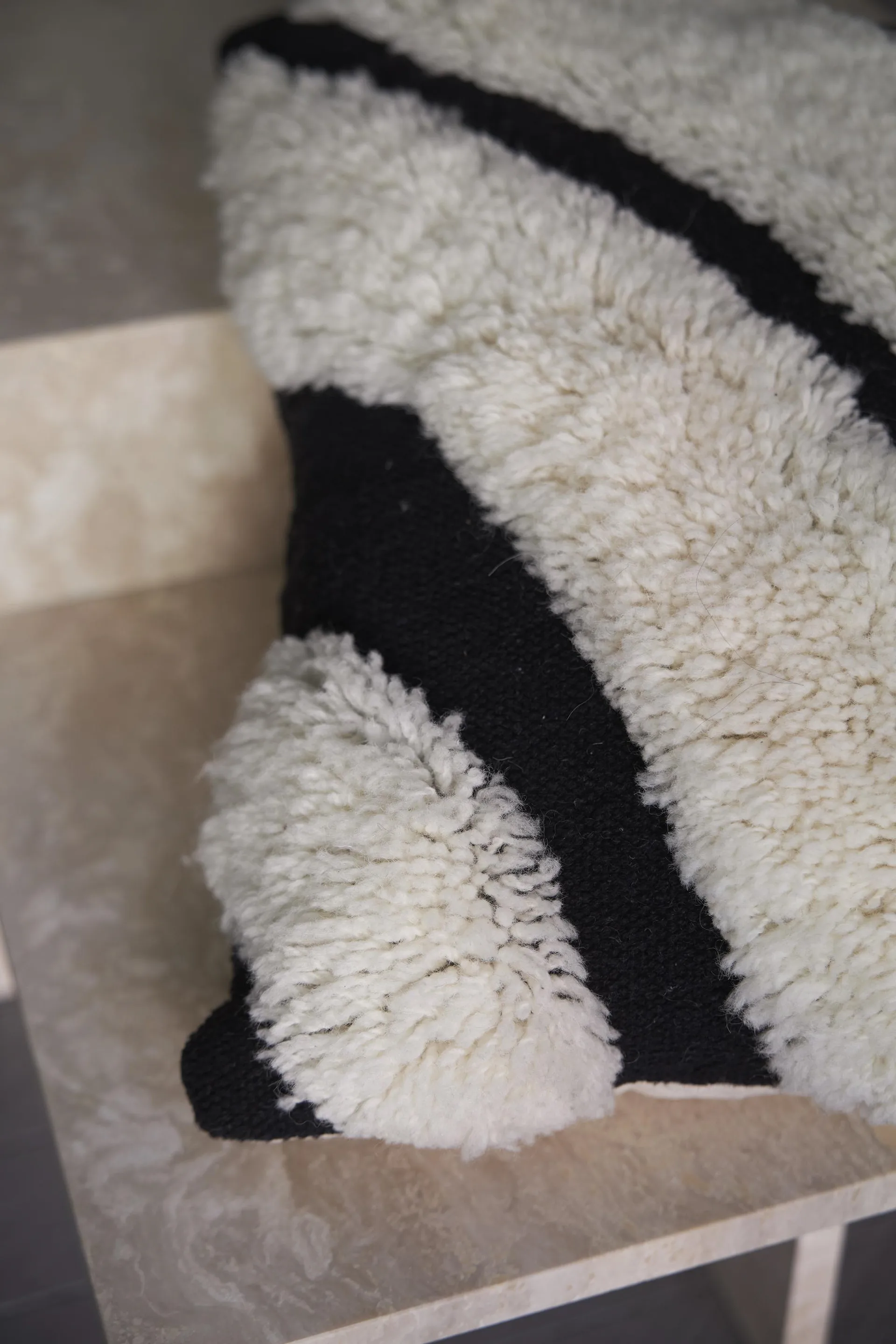 Rio cushion cover cotton 48x48 cm, Black Boel & Jan