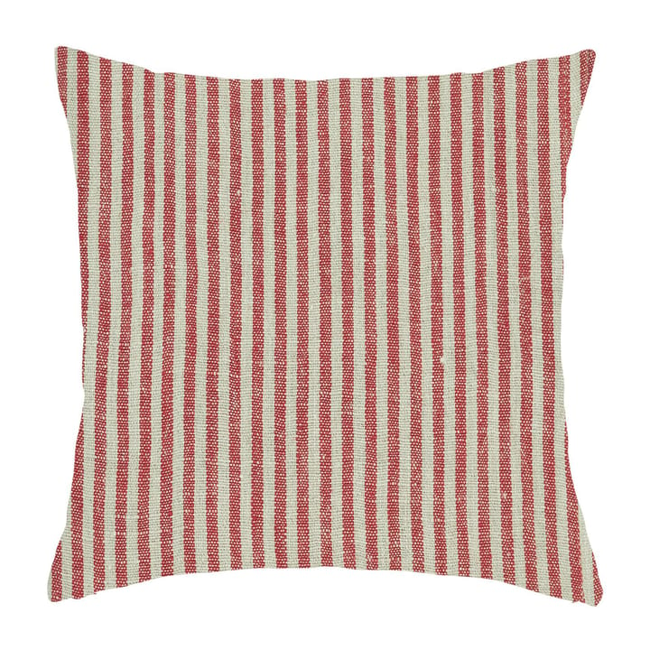 Rough Linen Stripe pillowcase 45x45 cm - Red - Boel & Jan