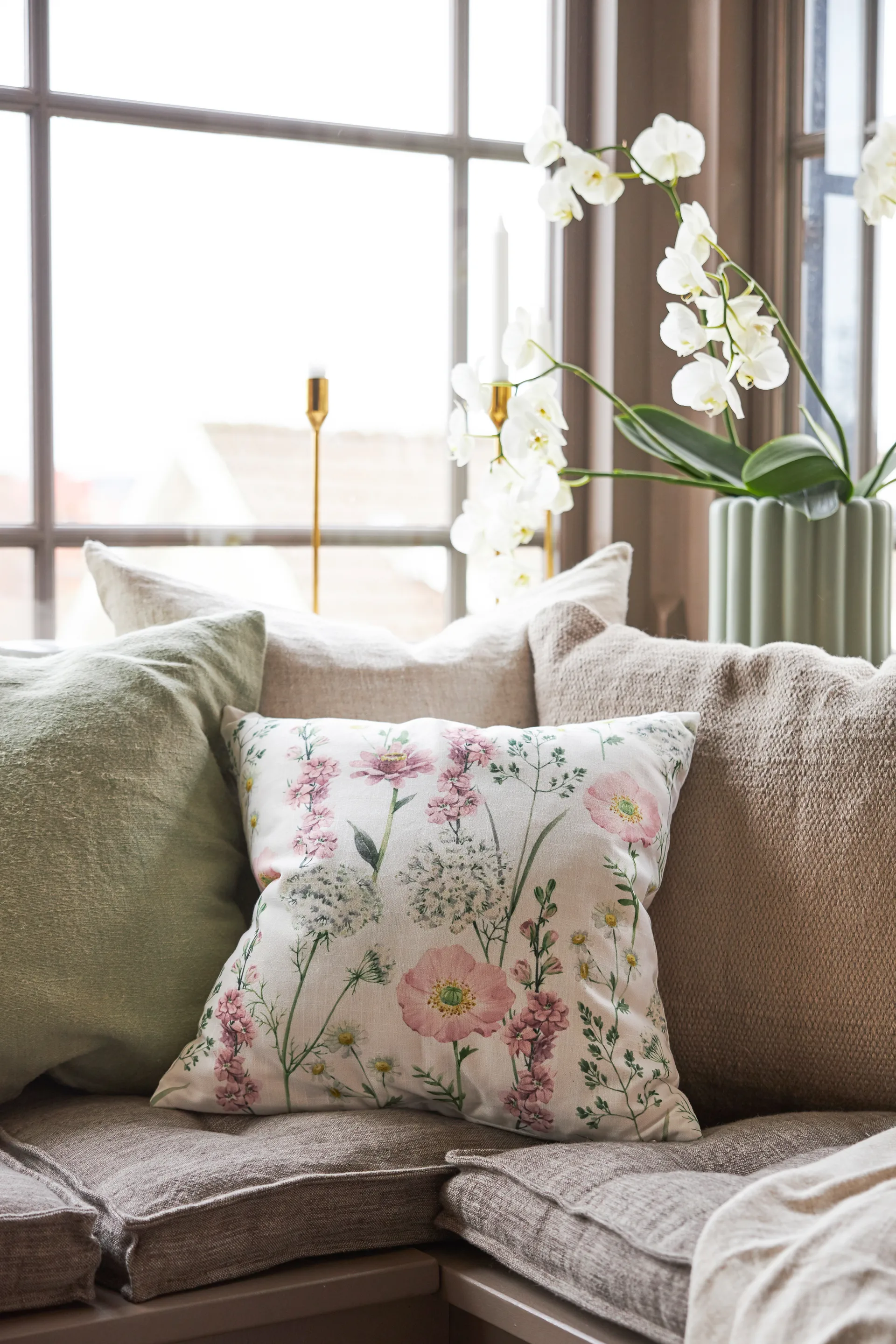 Rufus pillowcase 50x50 cm, Green Boel & Jan