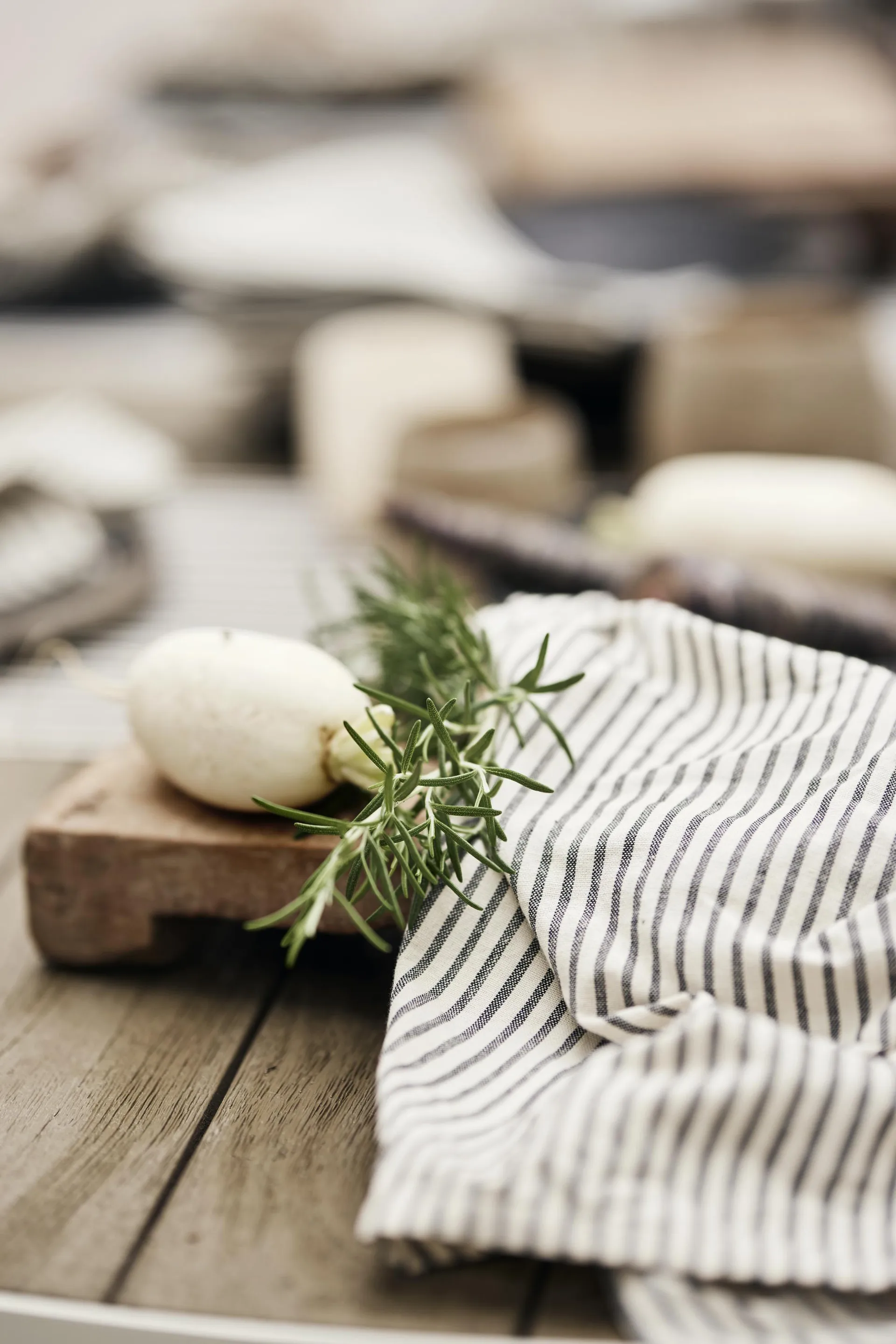 Sammie kitchen towel 50x70 cm, Black and white Boel & Jan
