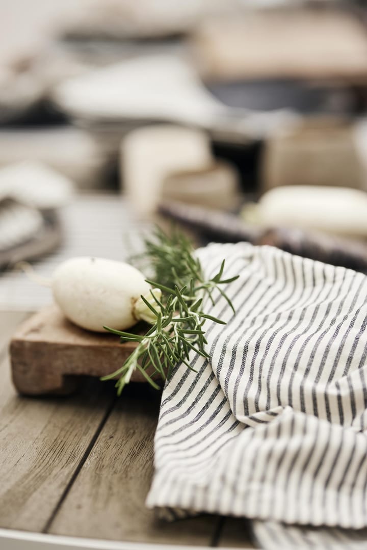 Sammie kitchen towel 50x70 cm, Black and white Boel & Jan