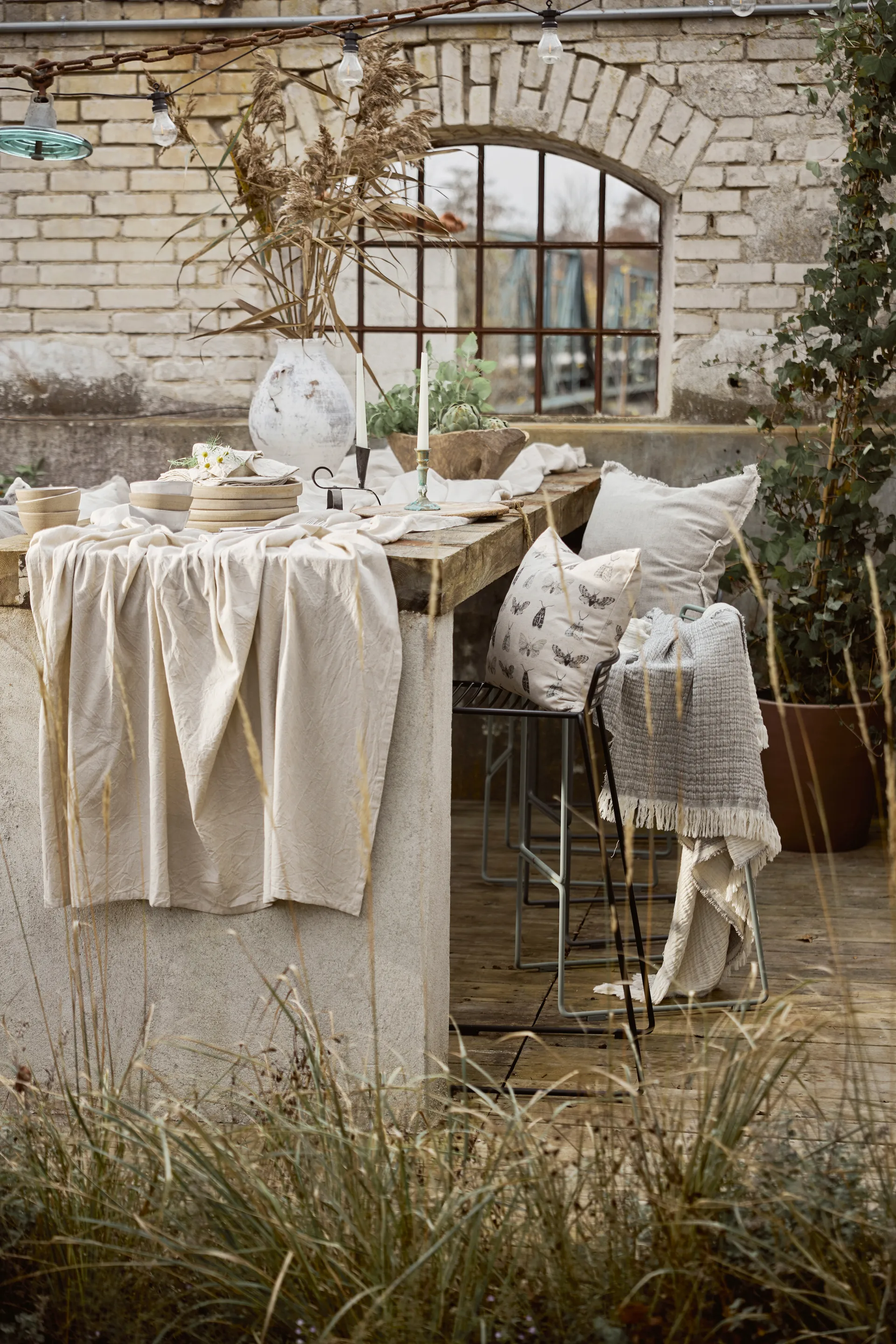 Samos throw 120x150 cm, Grey Boel & Jan