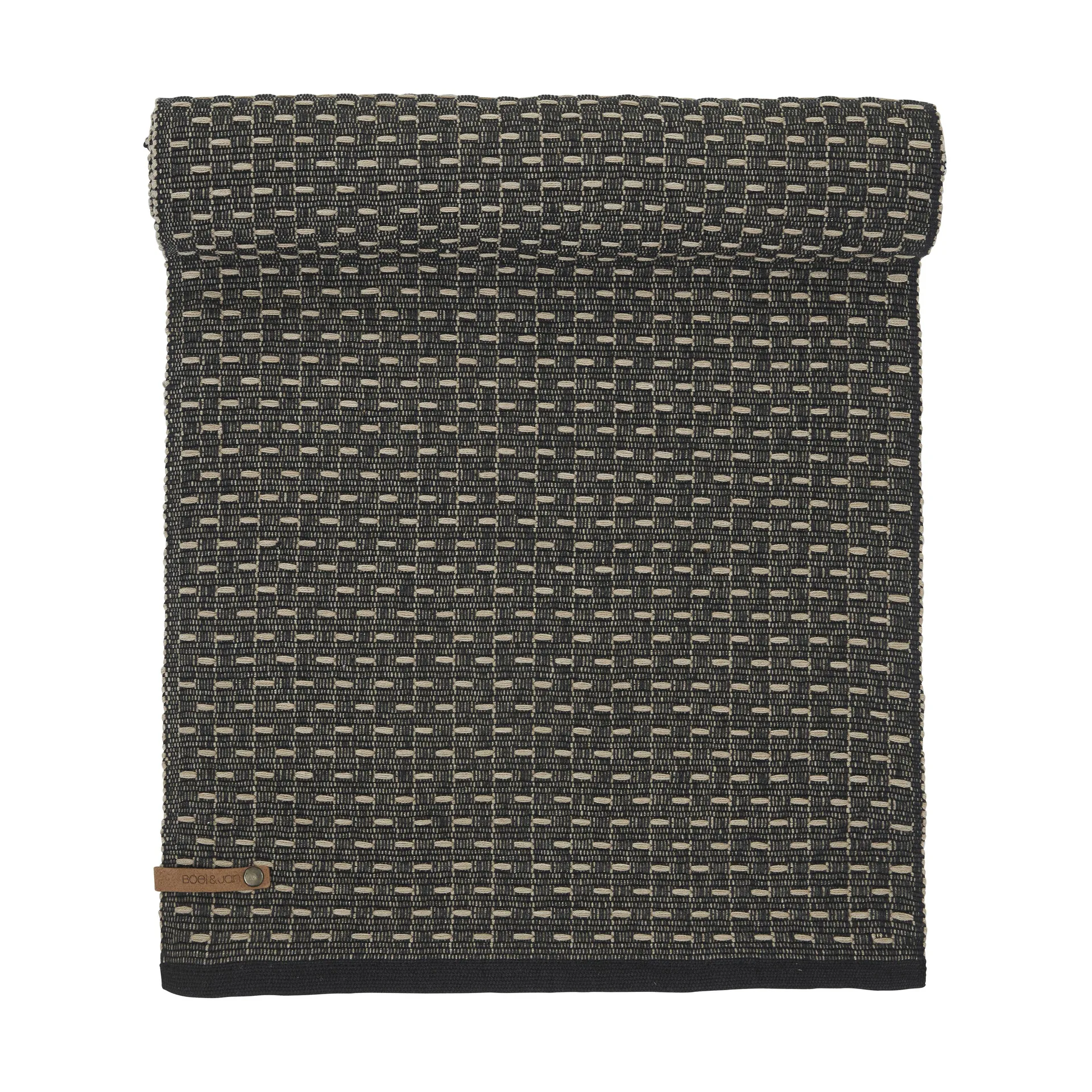 Theun table runner 35x120 cm, Black-nature Boel & Jan