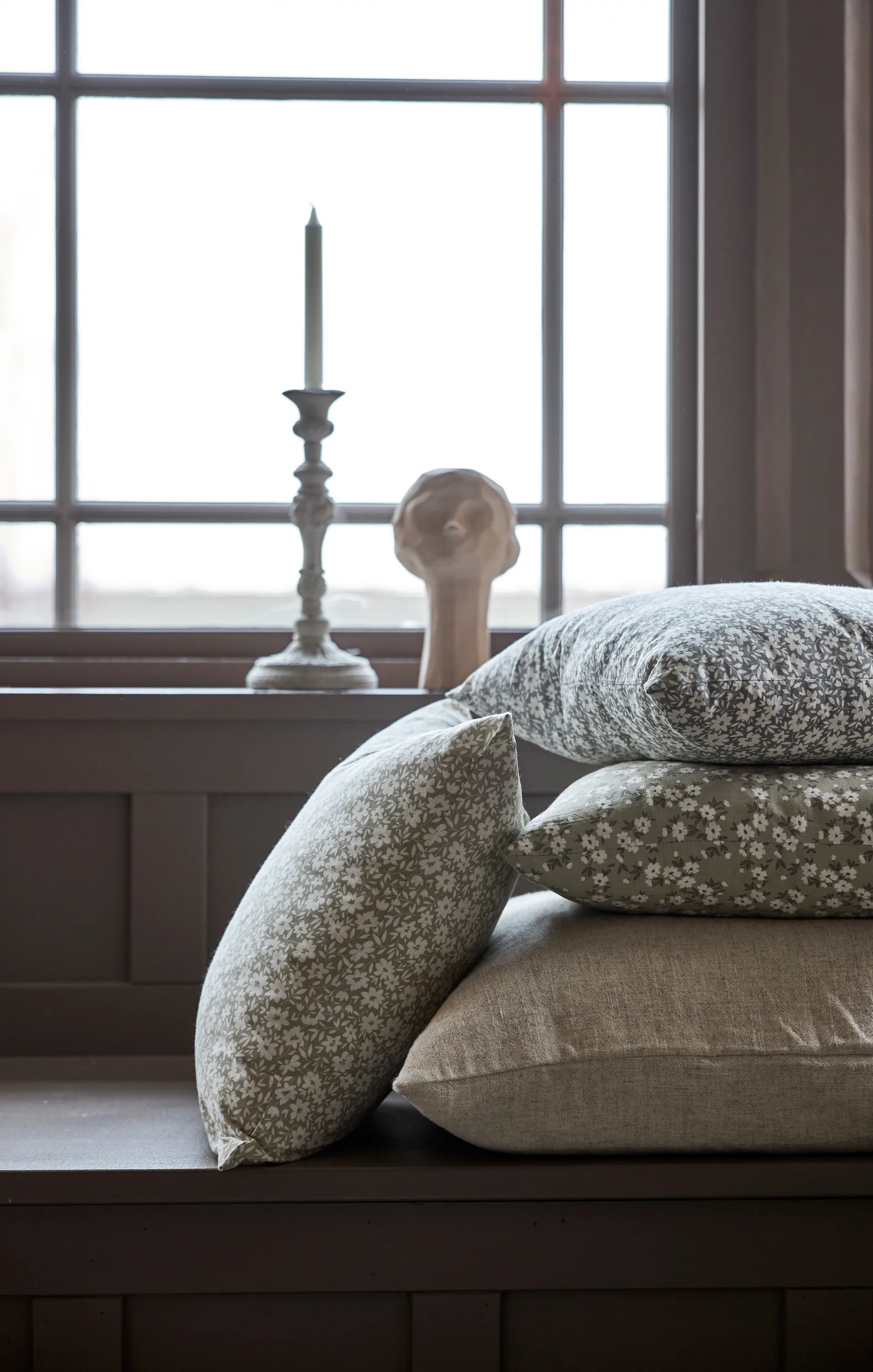 Timotej pillowcase 45x45 cm, grey-off white Boel & Jan