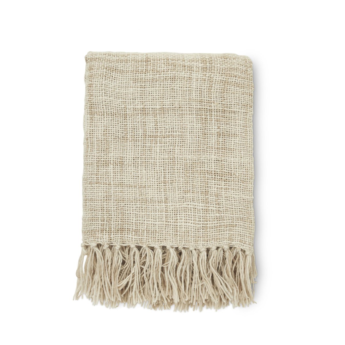 Boel & Jan Tobago plaid 130x170 cm Beige | Scandinavian Design | Wool blankets & throws | Beige