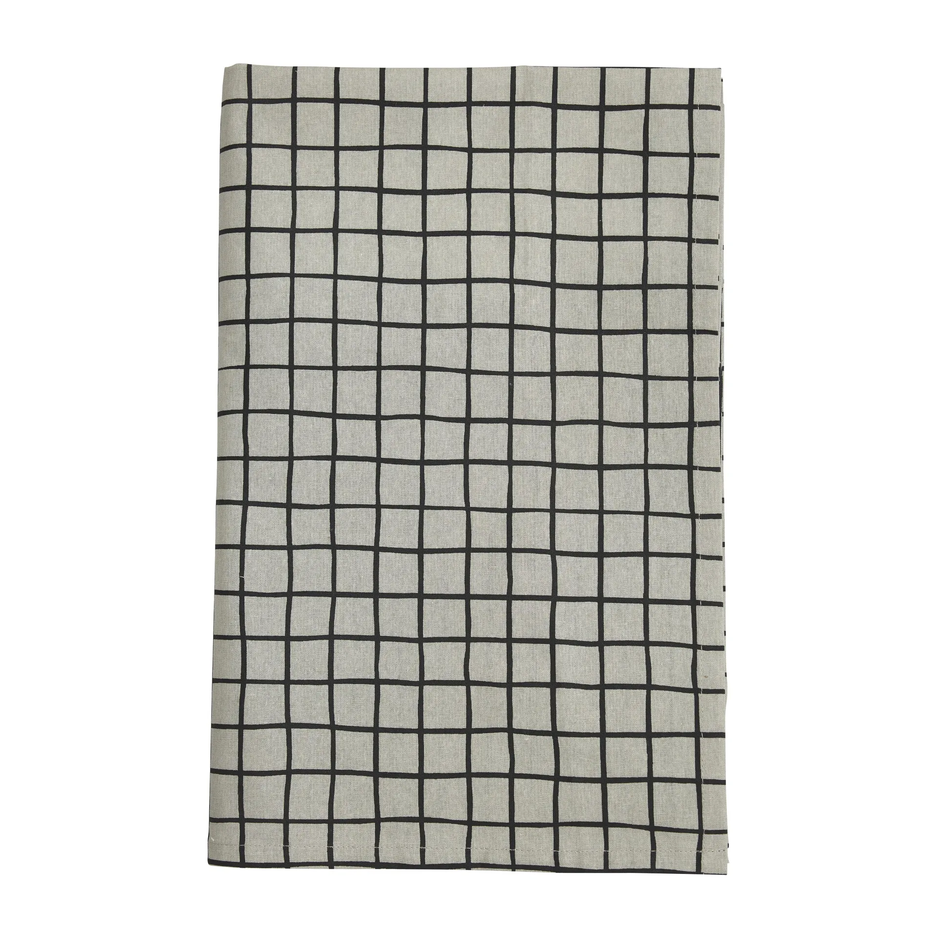 Tofta check tablecloth 150x150 cm, Grey Boel & Jan