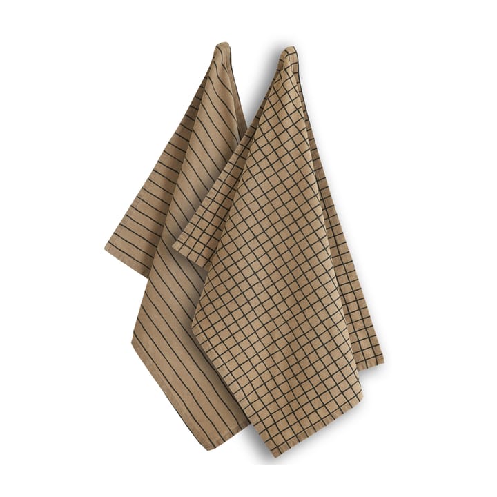 Tofta mix kitchen towel 50x70 cm 2-pack - Brown - Boel & Jan