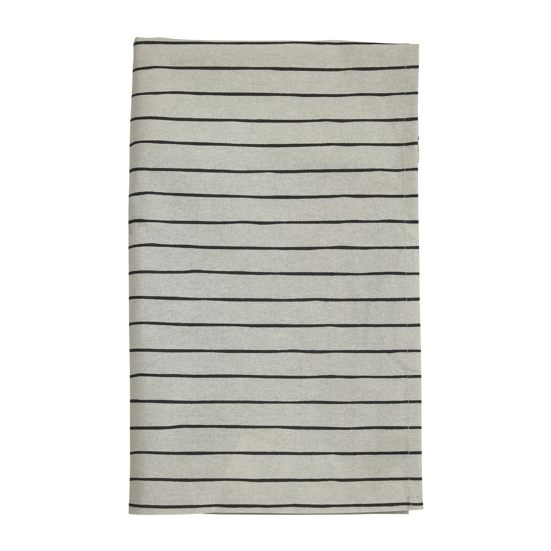 Tofta stripe tablecloth 150x150 cm, Grey Boel & Jan